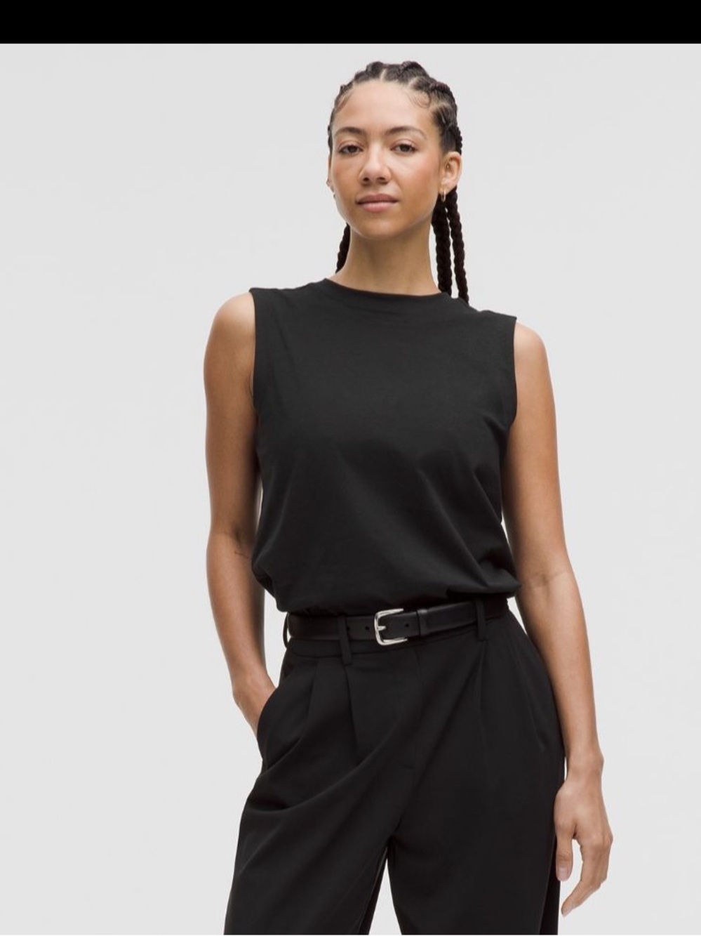 lululemon🍋All Yours Organic Cotton Tank Black Size XL NWT